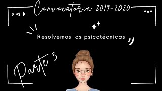 Resolución psicotécnicos III Convocatoria 2019  2020 auxiliar administrativo del estado [upl. by Akinohs]