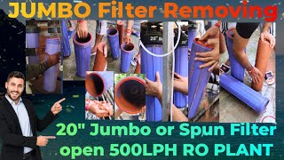 JUMBO Filter Installationspun filter open20quotblue housing filter removing20quotfilter open [upl. by Carri]