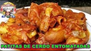 PATAS DE CERDO ENTOMATADAS AL ESTILO DE LA CHELONA [upl. by Ahsinhoj588]