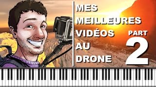 Synthesia Piano Tutorial Amixem  MES MEILLEURES VIDÉOS AU DRONE  Partie 2 [upl. by Faustena969]