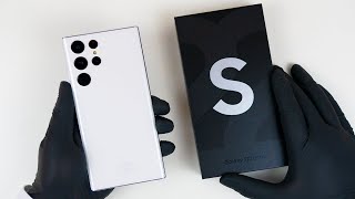 Samsung Galaxy S22 Ultra White Unboxing  Gameplay  ASMR [upl. by Dayir]