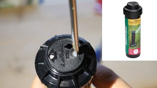 How to adjust a Rain Bird sprinkler head  SIMPLE ADJUST ROTOR 32SA [upl. by Sacram37]