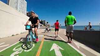 2023 June 24 Cycling on Chicago Lakefront Trail [upl. by Amlas26]