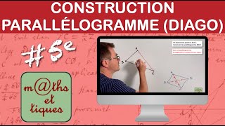 Construire un parallélogramme diagonales  Cinquième [upl. by Seligmann876]