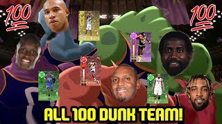 ALL 100 DUNK TEAM CRAZY POSTERS NBA 2K18 MYTEAM GAMEPLAY [upl. by Wolfgram746]