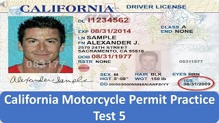 California Motorcycle Permit Practice Test 5 [upl. by Etaner]