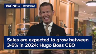 Company sales expected to grow between 36 in 2024 Hugo Boss CEO [upl. by Eecyak]