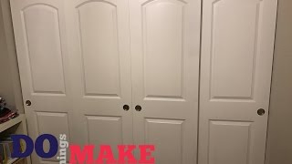 DIY Sliding Closet Doors Easy Do It Yourself [upl. by Heinrik5]