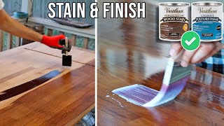 Stain amp Finish Wood Like A Pro Step By Step  Tips amp Tricks [upl. by Ahtibbat]