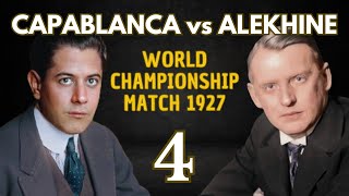 Alekhine vs Capablanca  World Championship Match 1927  Round 4 [upl. by Ayila603]