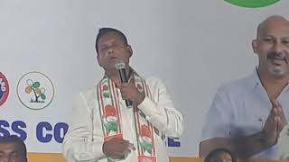 Goan Reporter News Cong South Goa Loksabha Candidate Capt Viriato Speaking at a meeting in CURTORIM [upl. by Itnahs739]