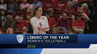 Stanfords Morgan Hentz nabs her second consecutive Pac12 Womens Volleyball Libero of the Year [upl. by Bausch]