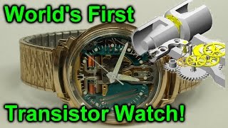 EEVblog 920  Worlds First Transistor Watch  Bulova Accutron Spaceview [upl. by Klockau589]