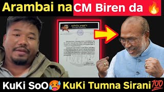 Arambai na CM Biren da 🔥💯 Kuki SoO Loire kuki Tumna Sirani 🥳 [upl. by Justen]