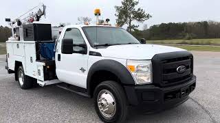 2012 FORD F550 MECHANICS TRUCK SERVICE TRUCK UTILITY CRANE COMPRESSOR FOR SALE [upl. by Ahsratan]