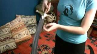 Review Turkish Scimitar Belly Dance Sword [upl. by Woodson]