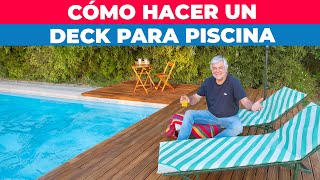 Cómo hacer un deck de madera para piscina [upl. by Lorene]