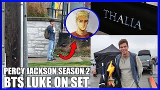 Percy Jackson Season 2 News Update Charlie Bushnell On Set As Luke In New Scene Behind The Scenes [upl. by Zamora]