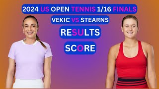 Donna Vekic vs Peyton Stearns Results amp Score 2024 US Open Tennis 116Finals [upl. by Robillard]