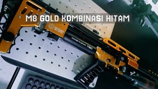 Spil M8 Hitam kombinasi gold  proses grafir laser [upl. by Celinka841]