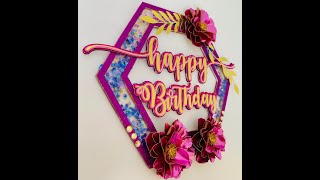 Shaker Cake Topper Happy Birthday  Digital [upl. by Ahsyek467]