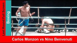 Carlos Monzon vs Nino Benvenuti II Widescreen Color Match Highlights amp Knockout Title Boxing Fight [upl. by Sumaes]