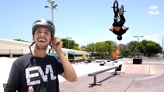 Matty Cranmer Attempts A CRAZY Viral BMX Trick [upl. by Gorey]