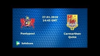 Pontypool RFC V Carmarthen Quins RFC 2018 National Cup [upl. by Apple578]