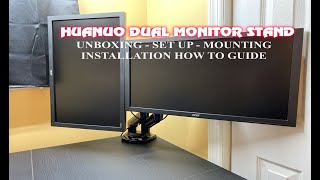 Maximize Your Workspace Huanuo HNDS6 Dual Monitor Stand Setup Guide [upl. by Aday]