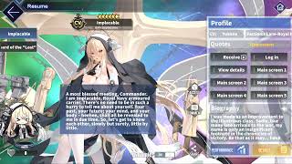 Azur Lane HMS Implacable Receive Animation With Receive Talk [upl. by Niram]