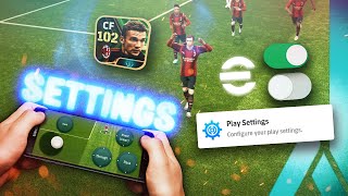 eFootball mobile BEST SETTINGS  Controls graphics gameplay [upl. by Nnylesor]