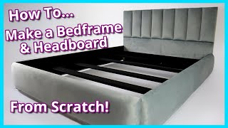 HOW TO MAKE YOUR OWN BED FRAME AND HEADBOARD FROM SCRATCH  FaceliftInteriors [upl. by Malet415]