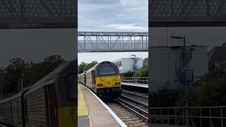 DB 67 class 67024 being pull out of Gillingham station by 67021 [upl. by Ireland]