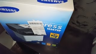 Unboxing Samsung Xpress M2675F  First TEST  Review [upl. by Marwin918]