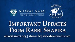 Special Update from Rabbi Dr Itzhak Shapira Live from Israel [upl. by Nosae]