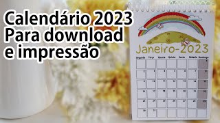 CALENDÁRIO 2023 PARA VOCÊ IMPRIMIR e montar [upl. by Coh]