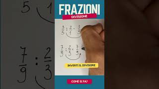 Frazioni  Divisione maths mathstricks mathematics [upl. by Eeniffar]