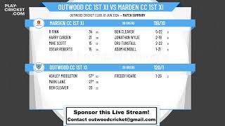 Outwood CC 1st XI v Marden CC 1st XI [upl. by Elokkin]