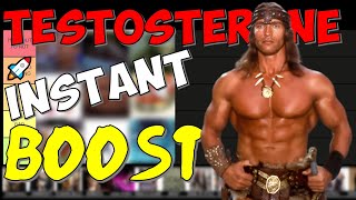 20 Fastest Ways To INSTANTLY Boost Testosterone ScienceBased Tier List with 35 Studies [upl. by Ethbun375]