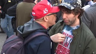 HARDCORE Trump supporter confronts mehow did it go [upl. by Adlemi]