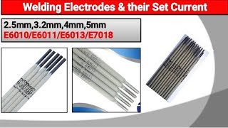 Welding Electrode size and set current range  Welding rods and current  Electrodes and current [upl. by Annoik]