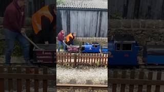 Train at Wirksworth EVR RAILWAY Station 13924 PERMANENT WAY GANG GIANTS AMONGST MEN [upl. by Adlai]