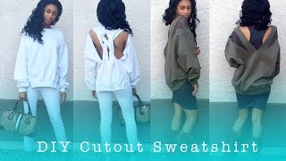 DIY Fashion Cutout Sweatshirt  how I style them [upl. by Cosenza76]