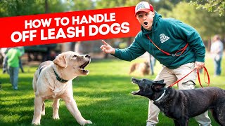 What to do when off leash dog approaches your dog  Dog Training [upl. by Wolfgang]