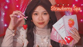 ASMR  Strawberry Spa 🍓  pampering you sleepy facial layered sounds  Five Star Spa [upl. by Marentic]