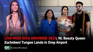 LIVA MISS DIVA UNIVERSE 2023 NL BEAUTY QUEEN ZUCHOBENI TUNGOE LANDS IN DMP AIRPORT [upl. by Demakis]