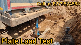 Plate load test  HBC of soil  K value test  Safe bearing capacity of soil [upl. by Frayda]