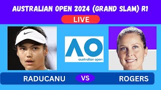 RADUCANU vs ROGERS  AUSTRALIAN OPEN R1 2024  LIVE PLAYBYPLAYLIVESTREAMTENNIS TALK [upl. by Lorilyn849]