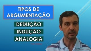 TIPOS DE ARGUMENTAÇÃO DEDUÇÃO INDUÇÃO E ANALOGIA [upl. by Eelorac]