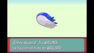 Pokémon Esmeralda  Wailmer evoluciona a Wailord [upl. by Christean]